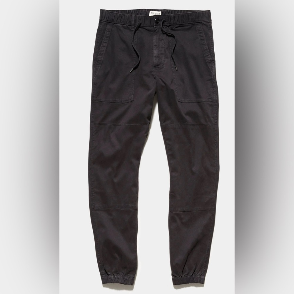 Todd Snyder ITALIAN STRETCH DRAWSTRING CAMP JOGGER IN BLACK (size Med)